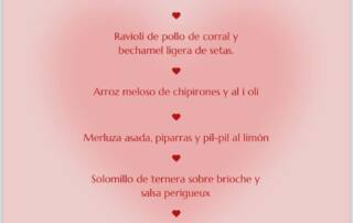 Menú San Valentin