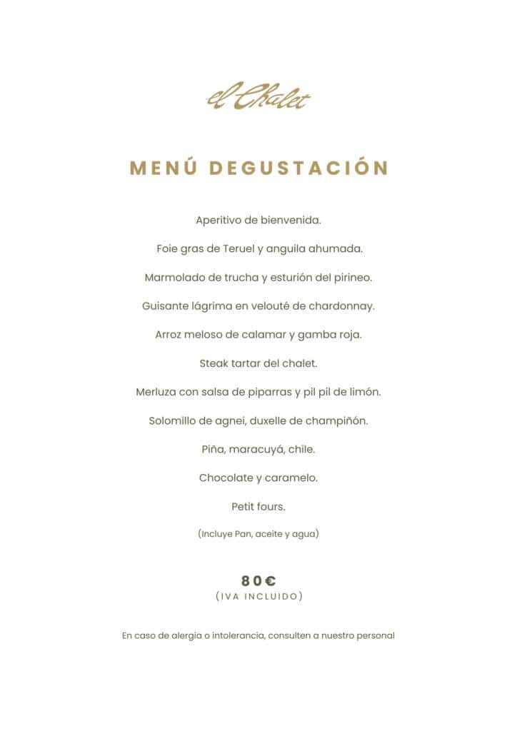 MENÚ DEGUSTACIÓN